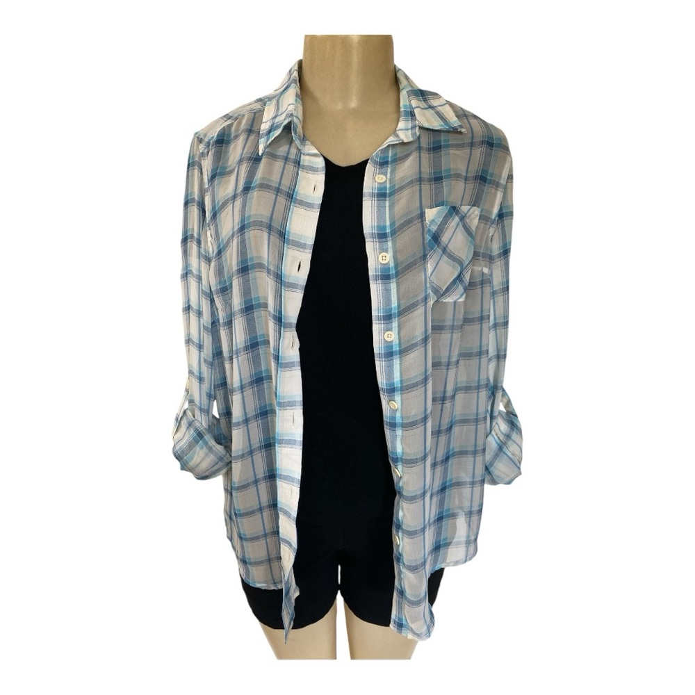 In Style plaid button up size L